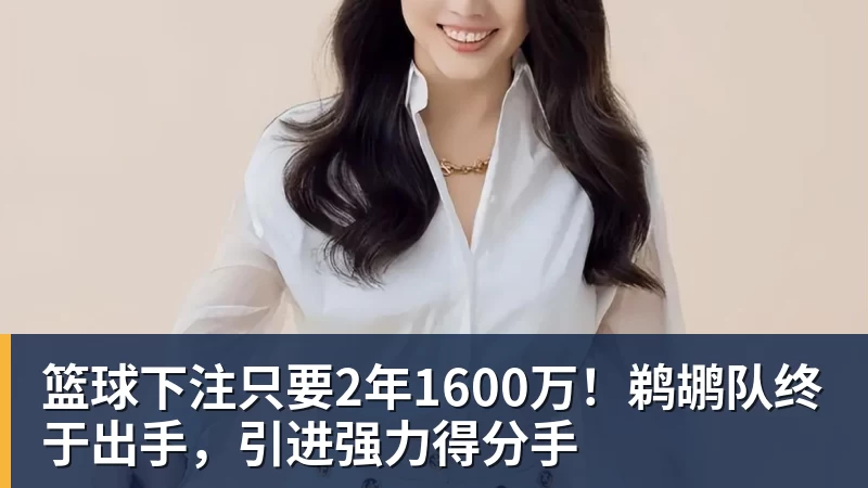 篮球下注只要2年1600万!鹈鹕队终于出手,引进强力得分手